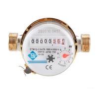 Compteur d'eau intelligent pour un usage domestique | Débitmètre mécanique d'eau froide avec affichage numérique | Connexion DN15 1/2"-3/4" | Qn 2,5 m³/h | Installation horizontale, construction ABS +