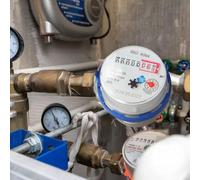 Compteur d'eau numérique Pointeur mécanique Compteur d'eau froide 1,5 m3/h PN1,6 ABS+Fer 1/2 "x3/4" Installation horizontale verticale pour ménage