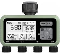 Compteur d'eau, programme réglable, pour l'extérieur, vert 4-sortie