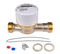 Compteur d'eau universel Q3 = 4 eau froide + chaude - Longueur : 130 mm - Raccord : 1"