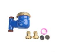 Compteur d'eau vertical en cuivre DN15 DN20 DN25 - Compteur de débit de haute précision pour la maison, la location, le jardin, le tuyau de robinet et la surveillance de l'utilisation de l'eau froide