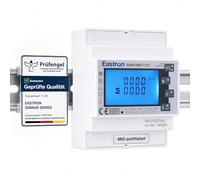 Compteur d'électricité, 1/3 phase Ethernet Modbus TCP - (convertisseur de courant nécessaire) alimenté par rail DIN Mètre intelligent calibré MID