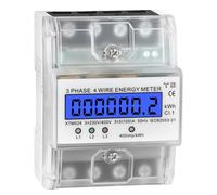 Compteur D'Électricité 3 Phases 4 Fils,Compteur De Courant Triphasé 230 V 400 V 5-100 A,Compteur Électrique Triphasé Rail Din Calibré,Avec Lcd Numérique,Compteur Électrique Pour Mesure De Pussisance