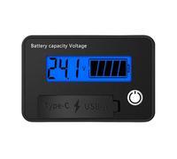 Compteur d'électricité DC8-30 V avec écran LCD numérique pour batterie de voiture, indicateur de niveaux de charge, voltmètre au lithium acide, compteur d'électricité