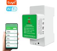 Compteur d'électricité intelligent monophasé Wifi Installation Compteur de tension et de courant Connexion BT Smartphone Peacefair Tuya Dual APP Télécommande Compatible avec Android iOS System