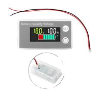 Compteur d'électricité numérique DC8-100 V 6133A, indicateur de capacité de batterie 12 V, 24 V, 48 V, 72 V, voltmètre, cellule lithium-ion, plomb-acide(WHITE)