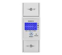 Compteur d'électricité numérique DDS015 |Wattmètre monophasé 5-80 A 230 V avec écran LCD |Support sur rail DIN pour usage domestique/bureau/industriel |Surveillance précise de