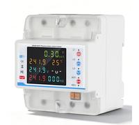 Compteur d'électricité triphasé Vaileal 100 A, compteur intelligent Wi-Fi triphasé sur rail DIN avec Wi-Fi et protection contre le déséquilibre triphasé, la perte de phase et les surintensités.
