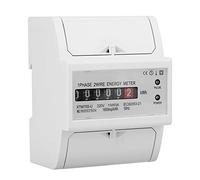 Compteur d'énergie 220 V DIN - Compteur électrique numérique monophasé - 2 fils DIN - 4P - Compteur électronique KWh 15 (60) A