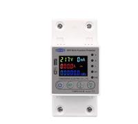 Compteur d'énergie 63A 80A Interrupteur de mesure Minuterie avec protection contre les fuites de tension et de courant Disjoncteur(63A)