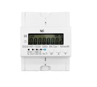 Compteur d'énergie à rail DIN biphasé à 3 fils 110 V + 110 V 80 A, moniteur de consommation d'énergie, compteur kWh, wattmètre