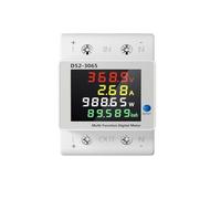 Compteur d'énergie DC sur rail Din DC14-600V 63A LCD | Moniteur de tension, courant, puissance, Kwh, 4 en 1, mise hors tension, D52-3065