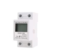 Compteur d'énergie électrique 2P, monophasé, affichage numérique LCD, installation sur Rail DIN, 2 fils, wattmètre de puissance, AC230V60Hz, 1 pièce(5-80A)