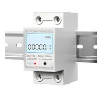 Compteur d'énergie électrique 2P, monophasé, affichage numérique LCD, montage sur Rail DIN, wattmètre à 2 fils, AC 230V, 50Hz