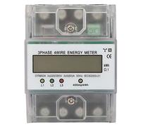 Compteur d'Energie Electrique Courant Triphasé 4 Fils DTM024 Digital LCD 5-80A Alimentation sur Rrail DIN