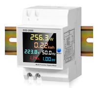 Compteur d'énergie électrique monophasé 6 en 1, AC 40 - 300 V 100 A multifonction compteur consommation électrique ampèremètre voltmètre DIN compteur d'électricité avec écran LCD