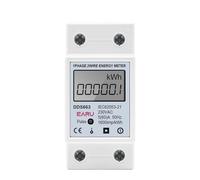 Compteur d'énergie électrique monophasé à affichage numérique LCD 220 V 230 V 60 A 50 Hz, wattmètre numérique AC, testeurs for rail DIN