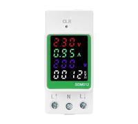 Compteur d'énergie électrique numérique sur rail DIN Watt Kwh Wattmètre VOLT AMP Fréquence Ampèremètre Voltmètre AC 110V 220V 100A