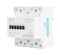 Compteur d'énergie électronique monophasé sur rail DIN 220 V AC 100 A kWh avec sortie d'impulsion (800 imp/kWh) et indicateur LED pour la maison et le commerce léger