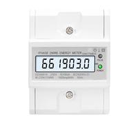 Compteur d'énergie électronique monophasé sur Rail Din AC 220V 100A kWh, compteur de consommation, jauge d'électricité analogique, wattmètre 50HZ(Transparent Shell)