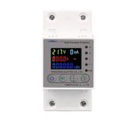 Compteur d'énergie intelligent 63A 80A, compteur de kilowattheures, minuterie avec disjoncteur protection contre les fuites courant et tension(25 V)