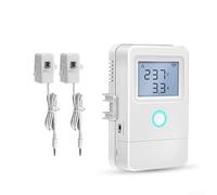 Compteur d'énergie intelligent triphasé pour Tuya WiFi, détection 100 A avec alarme de température et interrupteur 16 A, surveillance en temps réel via application (2 CH)