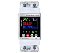 Compteur d'énergie intelligent WiFi 63 A, protection à réenclenchement automatique, contrôleur de tension de fuite de courant numérique KWH