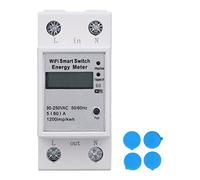 Compteur d'énergie intelligent WIFI avec écran LCD, 1 phase, 2P, Rail Din ZMAI90 AC90250V PC, matériau en cuivre, compatible avec l'application Tuya, dispositif d'économie
