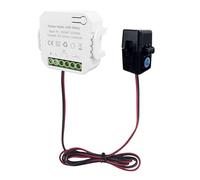 Compteur d'énergie intelligent WiFi monophasé avec pince de transformateur de courant CT 80 A, moniteur de puissance 90-250 VAC compatible avec Tuya et, mesure bidirectionnelle