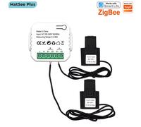 Compteur d'énergie intelligent ZigBee 1 ou 2 canaux bidirectionnel avec pince ampèremétrique, surveillance de la puissance via application 110V/240VAC, compatible Tuya