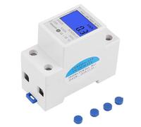 Compteur d'Energie LCD, Keenso 5-32A 230V 50Hz Ecran de Rétroéclairage Numérique Wattmètre sur Rail DIN Monophasé Mètre KWh DDS528