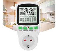 Compteur d'énergie, mini prise de compteur de puissance intelligente, avec grand écran, 0,000KWh-9999 KWh, 0-16A, moniteur d'électricité multifonction, pour détecter la consommation d'énergie(220v)