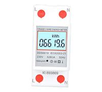 Compteur d'Énergie Monophasé 2P DIN Rail 230V avec Écran Rétroéclairé - Mesure Précise, Technologie Microélectronique, Installation Facile