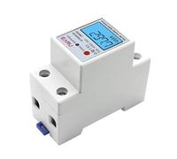 Compteur d'énergie monophasé à rétroéclairage numérique LCD sur rail DIN AC 220 V 80 A Compteur de consommation d'énergie kWh Wattmètre Remise à zéro électronique(220V 50Hz)