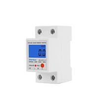 Compteur d'énergie monophasé à rétroéclairage numérique LCD sur rail DIN Compteur de consommation d'énergie kWh Wattmètre électronique AC 220 V 120 V 80 A Réinitialisation(120VAC)