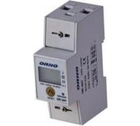 ORNO WE-503 Compteur Electrique Monophasé 80A Indicateur Supplémentaire Sortie d'Impulsion RESET 2 Modules pour DIN TH-35mm