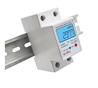 Compteur d'énergie monophasé avec rétro-éclairage numérique LCD, AC 110V 220V 80A Din Rail, kWh, consommation d'énergie, wattmètre, réinitialisation électronique zéro(110V 60Hz)