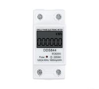 Compteur d'énergie monophasé DDS1108 avec écran LCD AC 220 V 60 A numérique WattHour avec protection contre les explosions et affichage de la température large 5 + 1 bits