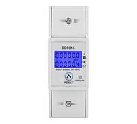 Compteur d'énergie numérique, 5-80A 230V 50Hz Affichage LCD numérique Monophasé Compteur d'énergie Wattmètre Montage sur rail DIN KWh DDS015 Protection contre les surcharges Économie d'énergie