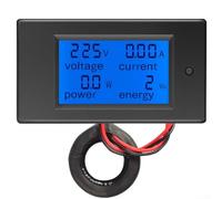 Compteur d'énergie numérique avec entrée 80-260 VAC pour mesurer la consommation d'énergie, affiche les données en temps réel sur grand écran LCD (B)