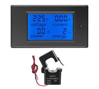 Compteur d'énergie numérique avec entrée 80-260 VAC pour mesurer la consommation d'énergie, affiche les données en temps réel sur grand écran LCD (A)