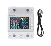 Compteur d'énergie numérique LCD Moniteur d'utilisation de l'électricité pour voltmètre AC 170 V ~ 270 V avec mémoire de panne d'alimentation et protection contre les surtensions (KWS-302WF)