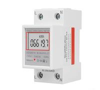 Compteur d'énergie numérique LCD monophasé, 230 V AC, montage sur rail DIN 5-80 A, précision de classe 1.0, affichage kWh/V/A/W, sortie d'impulsion, pour panneaux électriques résidentiels et