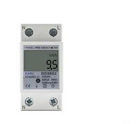 Compteur d'énergie numérique LCD monophasé pour une consommation d'énergie précise, affichage du courant de tension, fréquence d'impulsion de 1000 imp/kWh, et montage sur rail DIN (DDS662)