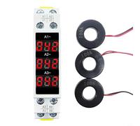 Compteur d'énergie numérique, mini rail DIN, affichage numérique, ampèremètre modulaire triphasé utilisation environnement résistant au froid et à la chaleur