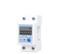 Compteur d'énergie numérique monophasé à deux fils, affichage LCD sur Rail Din, KWh, consommation d'énergie électrique, 230VAC, 60A, 50Hz, wattmètre