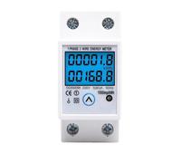 Compteur d'énergie numérique monophasé à rail DIN, compteur de consommation d'énergie, tension, courant, wattmètre, courant électrique, AC 220 V