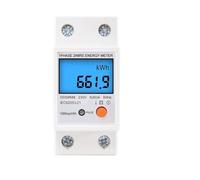 Compteur d'énergie numérique monophasé, AC 110V/220V Din Rail, affichage LCD, KWh, consommation d'énergie, wattmètre électronique, réinitialisation zéro