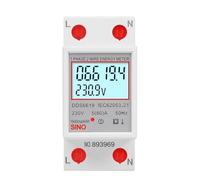 Compteur d'énergie numérique monophasé, affichage LCD, 220V 230V, moniteur d'énergie électrique, Rail Din 50 60Hz, Super économie d'énergie for l'intérieur(StyleA)