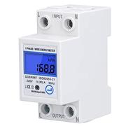 Compteur D'énergie Numérique Monophasé LCD Sur Rail Din Compteur D'électricité Numérique 220V 5-80A 1600imp/Kwh Constante D'Impulsion 35mm Montage Sur Rail Din Avec Boucle Et Chapeau De Joint